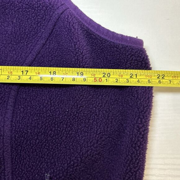 LL Bean Purple Polartec Fleece Vest Womens Large Full Zip Pockets - Picture 5 of 7